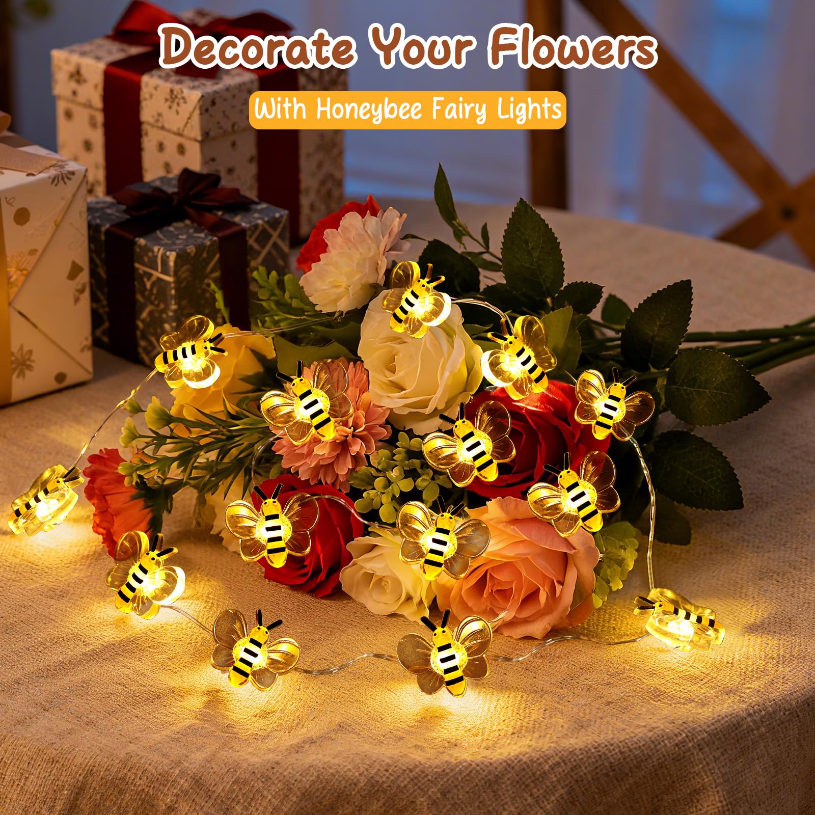 Amazon.co.jp: Coquimbo ハチライト 装飾 10フィート 30個 LED